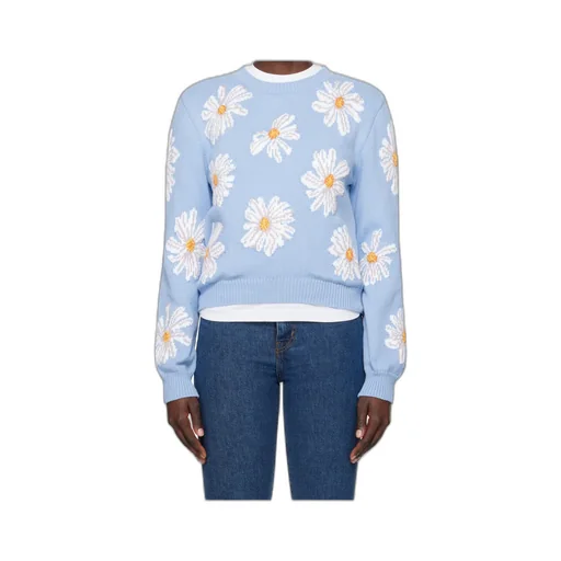 Blue All Over Daisy Print Sweater