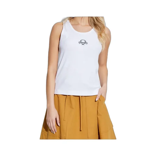Logo-Embroidered Ribbed Top
