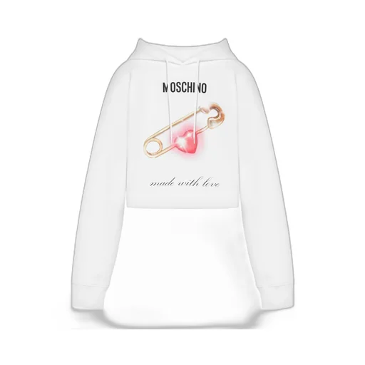 Heart-Print Cotton Hoodie
