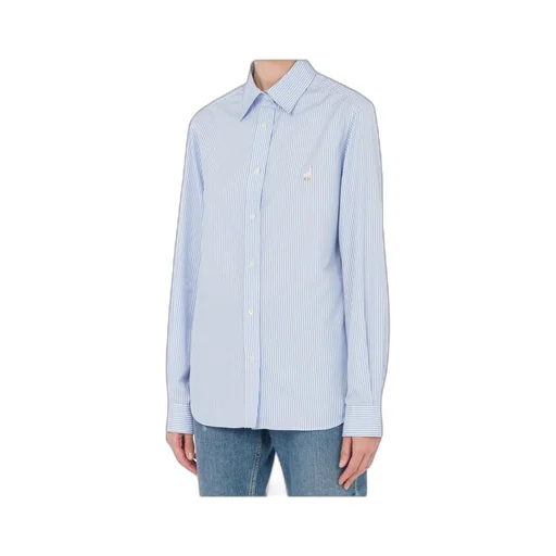 Long-Sleeved Pinstriped Shirt
