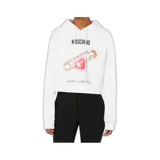 Heart-Print Cotton Hoodie