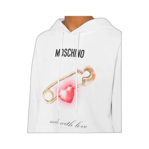 Heart-Print Cotton Hoodie