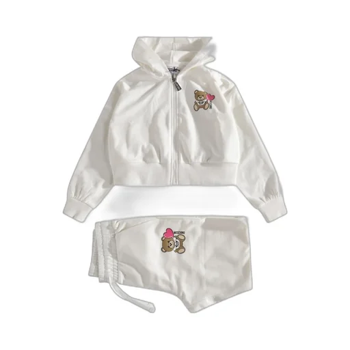 Teddy Bear Printed Tracksuit Sets