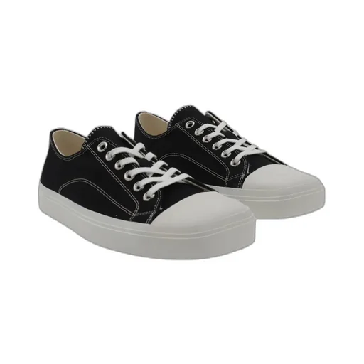 Contrast-Stitched Lace-Up Sneakers