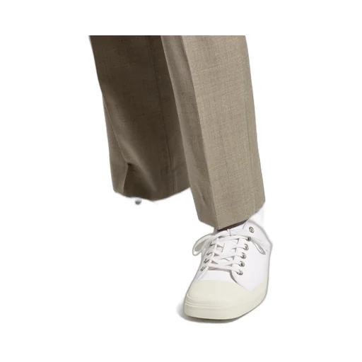 Contrast-Stitched Lace-Up Sneakers