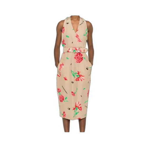 Floral Printed Belted Dress