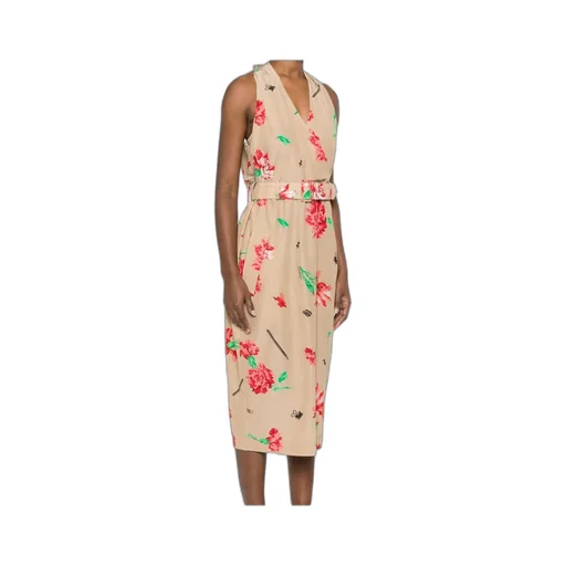 Floral Printed Belted Dress