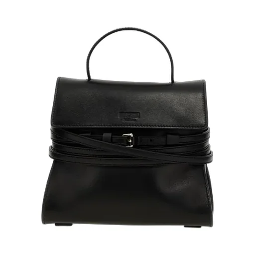 Tie Me Logo Embossed Small Tote Bag