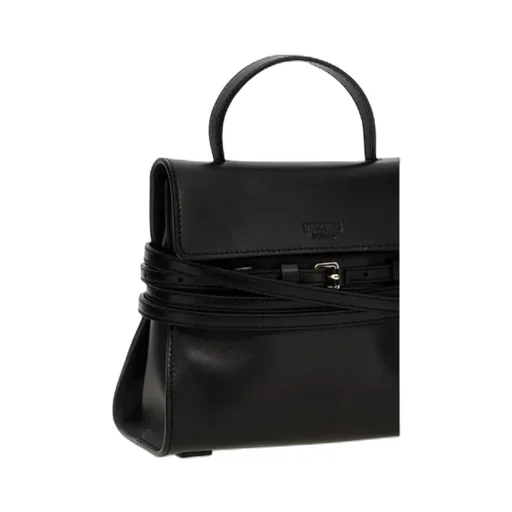 Tie Me Logo Embossed Small Tote Bag
