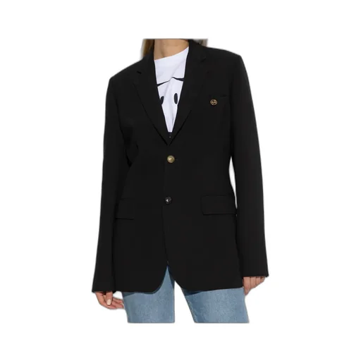 Single-Breasted Crepe Blazer