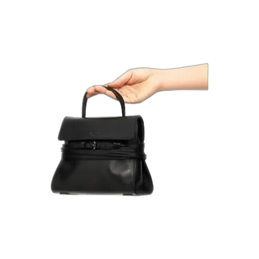 Tie Me Logo Embossed Small Tote Bag