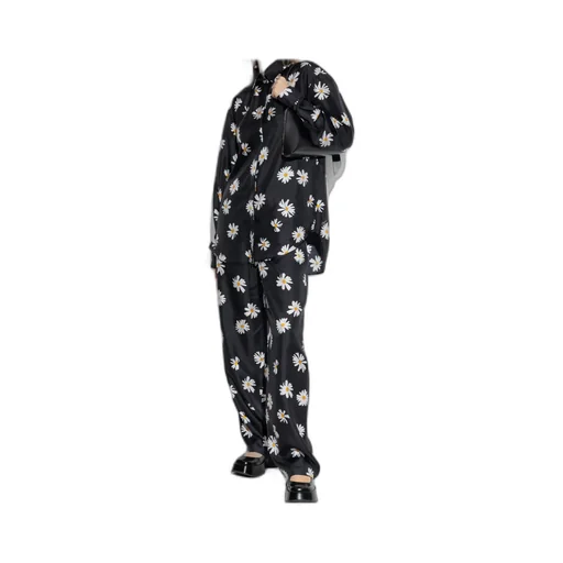 Daisy Printed Elastic Waist Pants