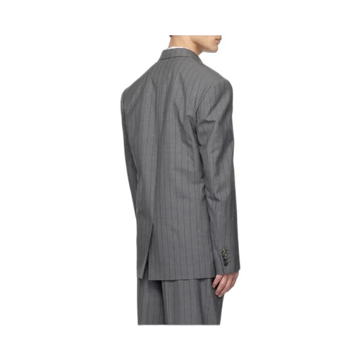 Single-Breasted Striped Blazer