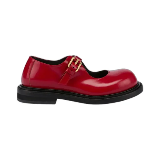 Round-Toe Buckled Loafers