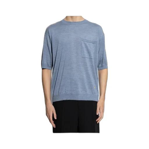 Fine-Knit Crewneck T-Shirt