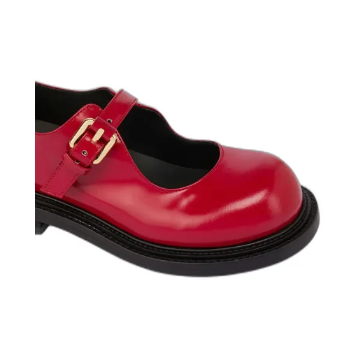Round-Toe Buckled Loafers