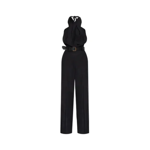 Halterneck Belted Jumpsuit