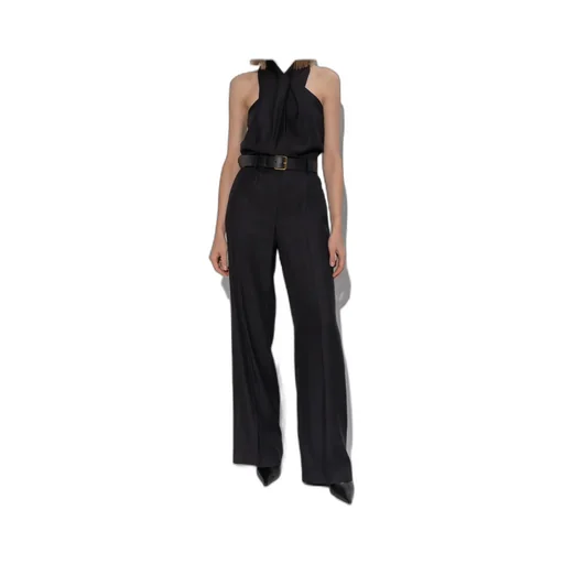 Halterneck Belted Jumpsuit