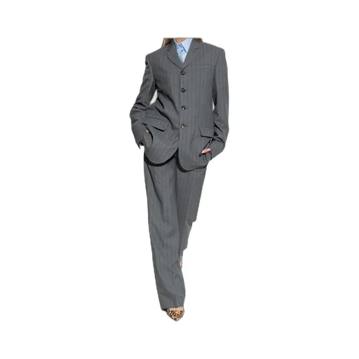 Pinstriped Tailored Trousers