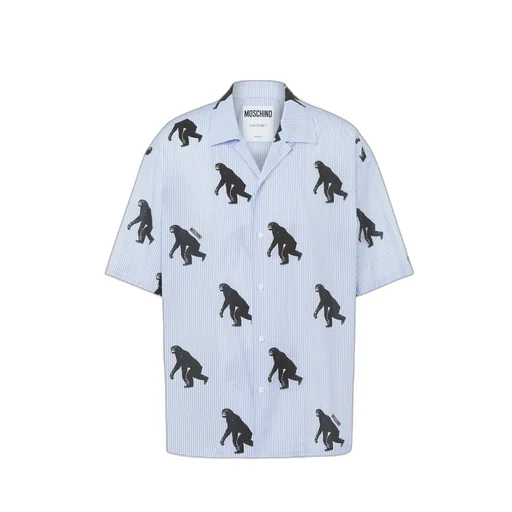 Animal Printed Short-Sleeved Shirt