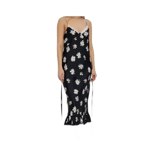 Daisy Printed Spaghetti Strap Midi Dress