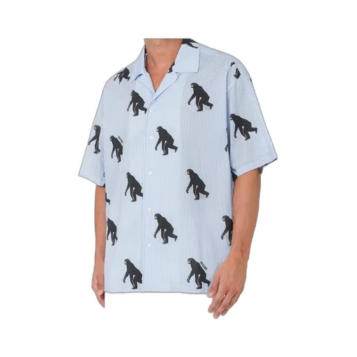 Animal Printed Short-Sleeved Shirt