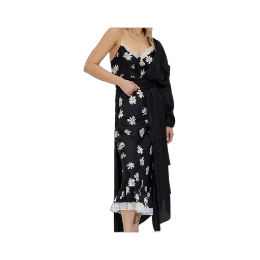 Daisy Printed Spaghetti Strap Midi Dress