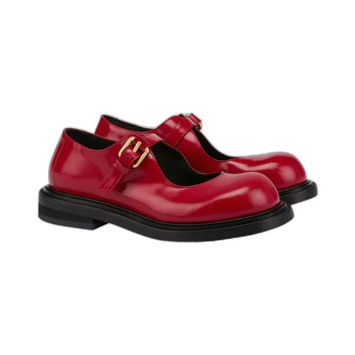 Round-Toe Buckled Loafers