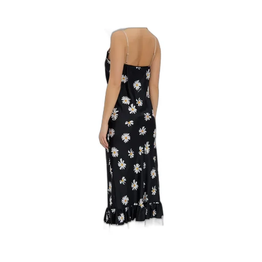 Daisy Printed Spaghetti Strap Midi Dress