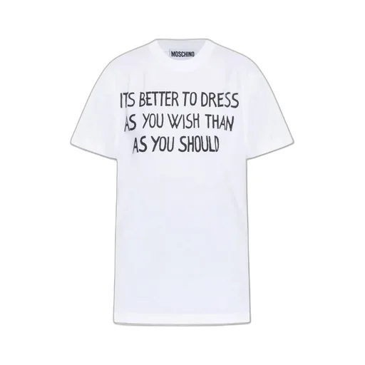 Slogan-Printed Crewneck T-Shirt