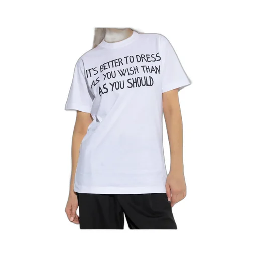 Slogan-Printed Crewneck T-Shirt