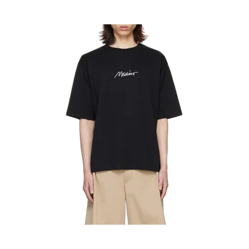 Round Collar Embroidered T-Shirt