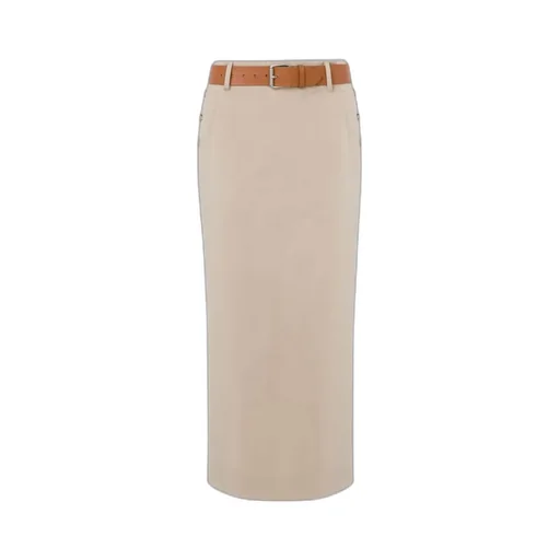 Belted Buckle Detailed Skirt