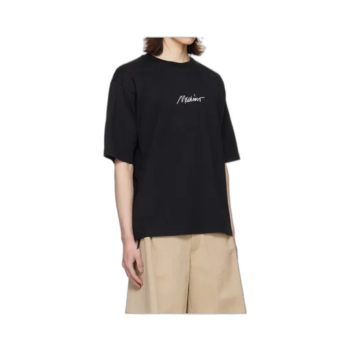 Round Collar Embroidered T-Shirt