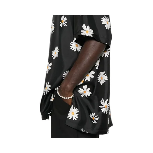 Short-Sleeved Floral-Printed Shirt