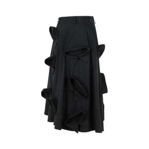 Collared Detailed Skirt