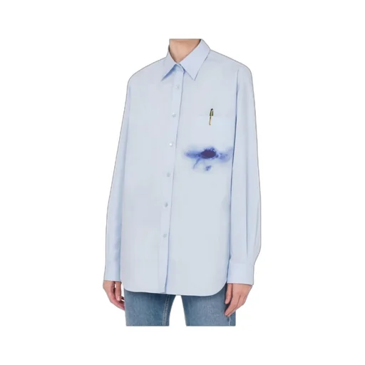 Blotch-Print Long-Sleeved Shirt
