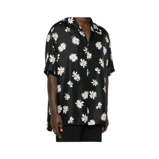 Short-Sleeved Floral-Printed Shirt