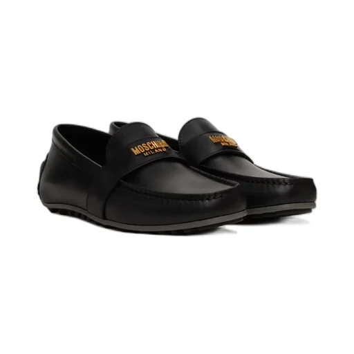 Metal Logo Loafers