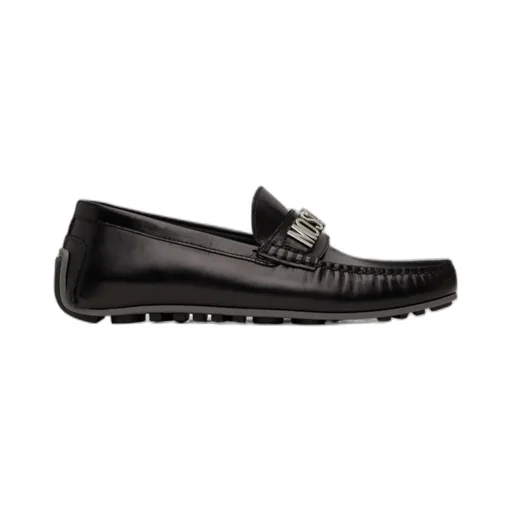 Logo-Lettering Slip-On Loafers