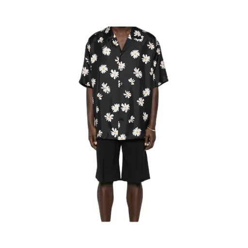 Short-Sleeved Floral-Printed Shirt