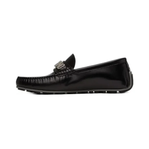 Logo-Lettering Slip-On Loafers