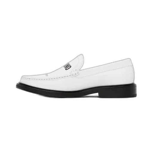 Logo-Print Leather Loafers