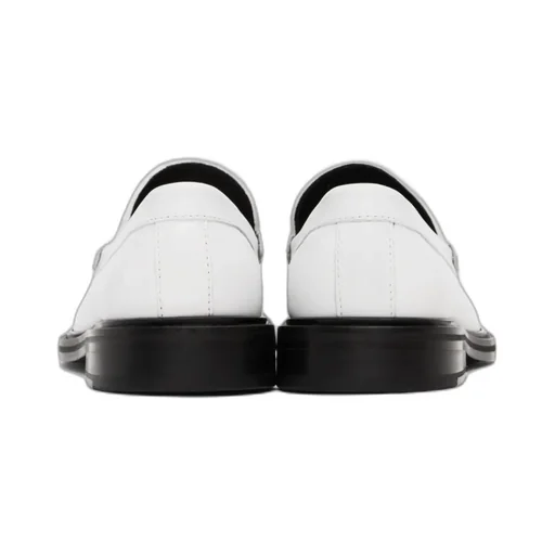 Logo-Print Leather Loafers