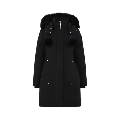 Fur Pompom Hooded Coat