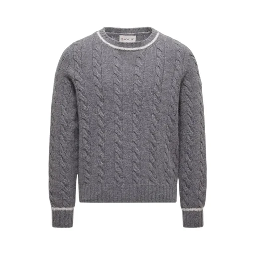 Stripe-Trimmed Wool Sweater