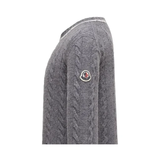 Stripe-Trimmed Wool Sweater