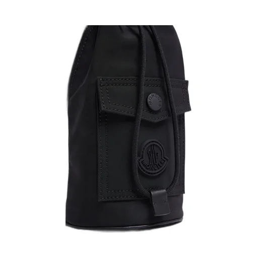 Logo Patch Drawstring Bucket Bag