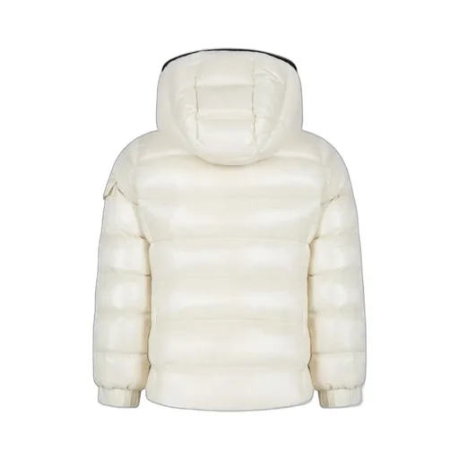 Logo Patch Hooded Down Jacket