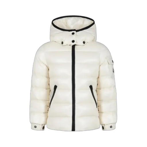 Logo Patch Hooded Down Jacket